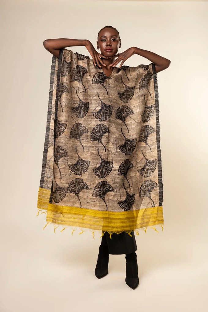 NEW! 3-in-1 Peace Silk Poncho Yellow Ginkgo from JULAHAS