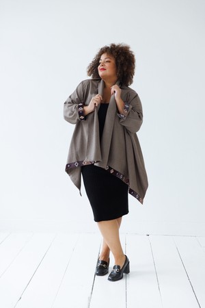 NEW! Wool Cape Coat Cocoon Taupe from JULAHAS