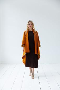 NEW! Wool Cape Coat Cocoon Mustard via JULAHAS