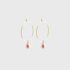 Pearl creole earrings | gold plated via Julia Otilia