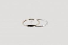 Infinity twin rings | silver, matte & shiny finish via Julia Otilia