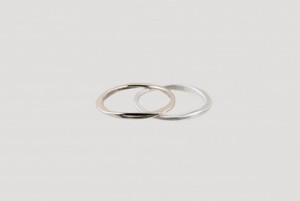 Infinity twin rings | silver, matte & shiny finish from Julia Otilia