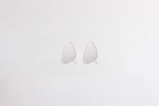 Dainty Pebble stud earrings silver | mat finish via Julia Otilia