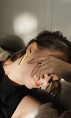 Meander duo ring | Gold plated via Julia Otilia