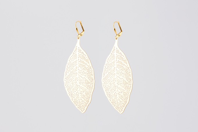 Royal leaf earrings gold plated SALE from Julia Otilia