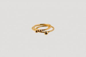 Lingonberry trio rings gold plated from Julia Otilia