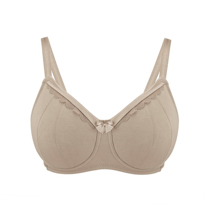 Shell-Supportive Non-Wired Silk & Organic Cotton Full Cup Bra with removable paddings from JulieMay Lingerie