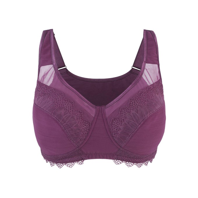 Claret Silk Back Support Cotton Sports Bra (Multiple colors available) from JulieMay Lingerie