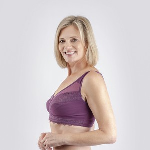 Claret Silk Back Support Cotton Sports Bra (Multiple colors available) from JulieMay Lingerie