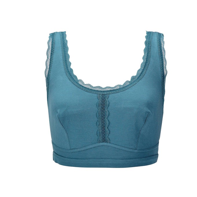 Georgia - Silk Back Support Full Coverage Wireless Organic Cotton Bra from JulieMay Lingerie