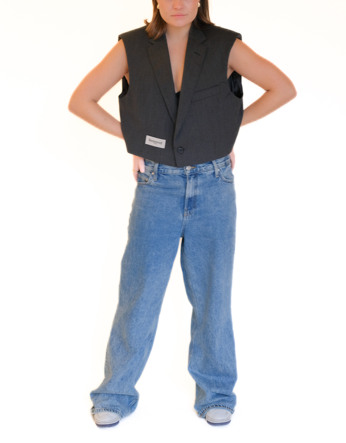 George cropped gilet from JUNGL