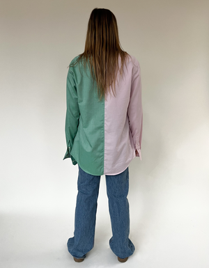 Duo blouse pink - green from JUNGL