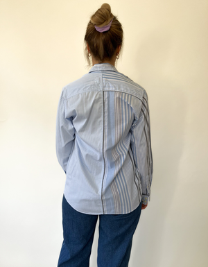 Duo blouse blue/grey striped - blue from JUNGL