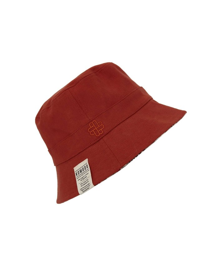 BUCKY REVERSABLE Organic Cotton Hat Tropic Red from KOMODO