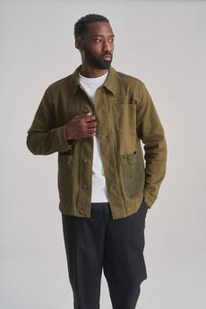 CHRISTOPHE - Organic Cotton Jacket - Green patch via KOMODO