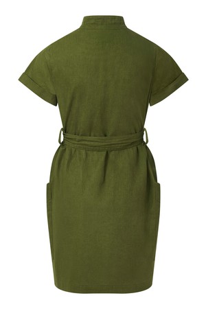 RAFIKI - Organci Linen Cotton Dress - Khaki from KOMODO