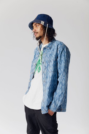 PETAL Reversable Organic Denim Bucket Hat from KOMODO