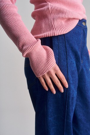 WASABI - Organic Cotton Rib Jumper - Pink from KOMODO