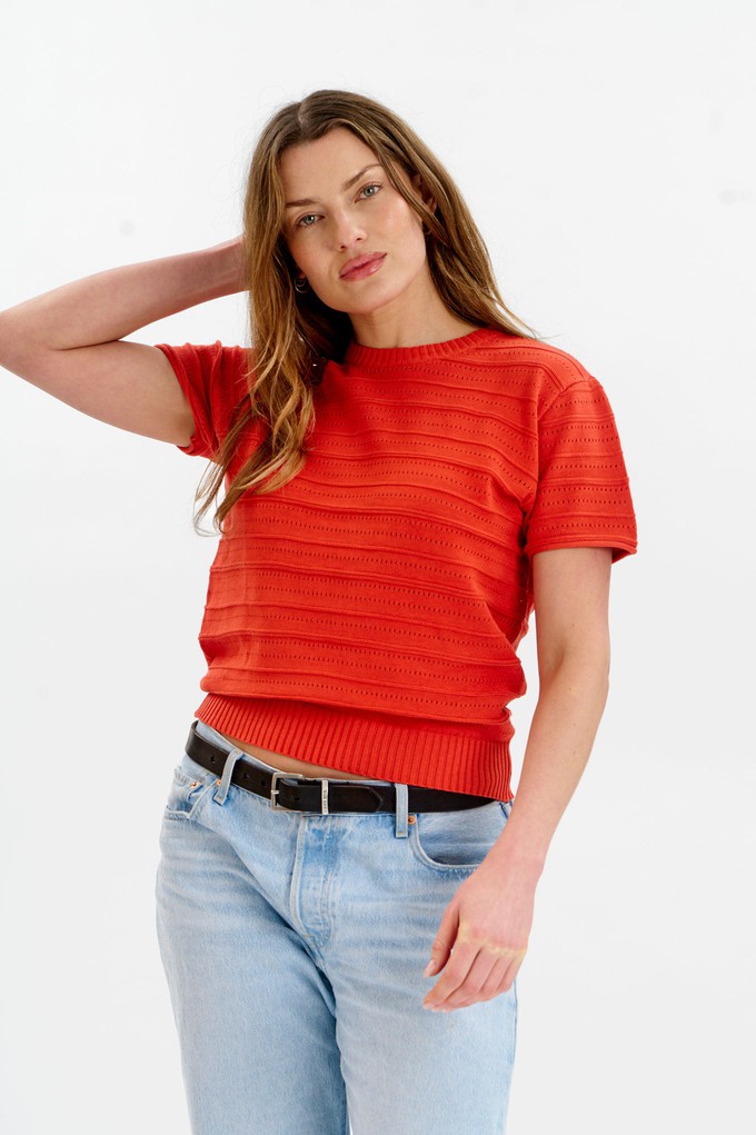 POSEY Organic Cotton Knit Tee - Red from KOMODO