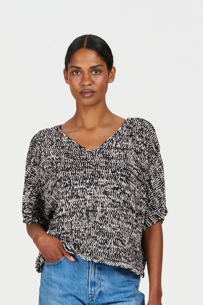 TERESA Organic Cotton Jumper - Black & White from KOMODO