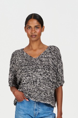 TERESA Organic Cotton Jumper - Black & White from KOMODO