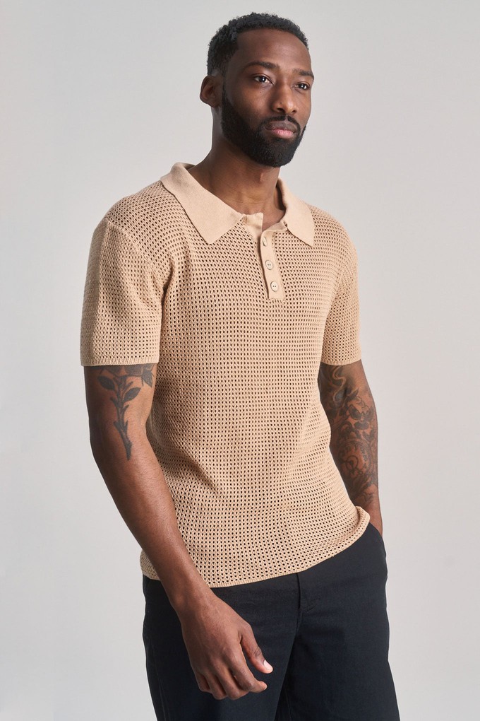 OLIVER - Organic Cotton Polo Top Sand from KOMODO