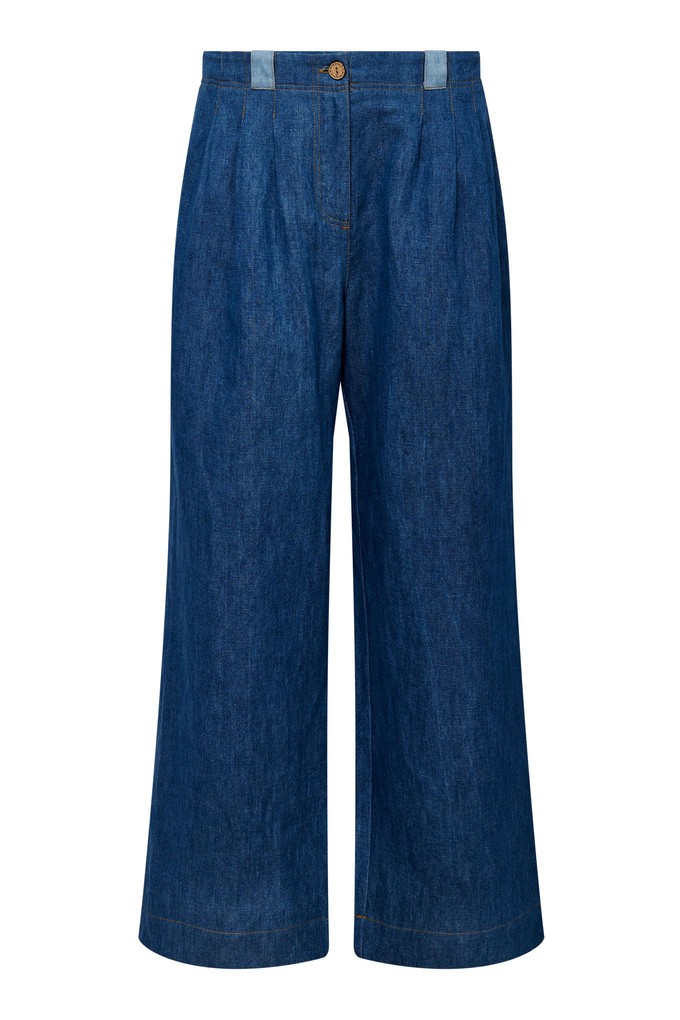 LOLA - Organic Cotton Mid Wash Patchwork Trouser from KOMODO