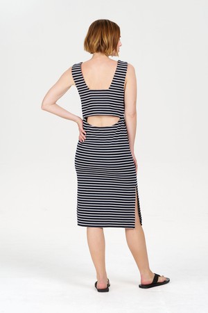 BESSETTE Organic Cotton Dress - Navy Stripe from KOMODO