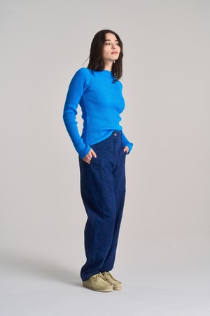 WASABI - Organic Cotton Rib Jumper - French Blue from KOMODO