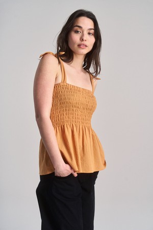 GAIA OC - Seersucker Vest - Orange from KOMODO