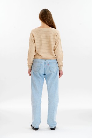 PIA Organic Cotton Pointelle Jumper - Cream from KOMODO
