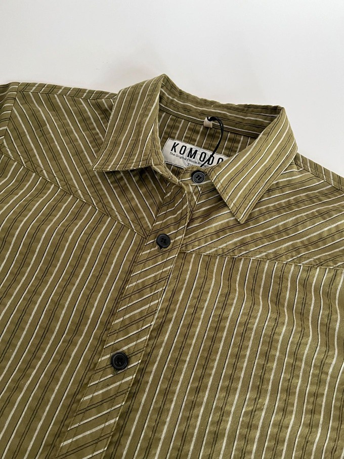 RIO - Organic Cotton Shirt - Green Stripe from KOMODO