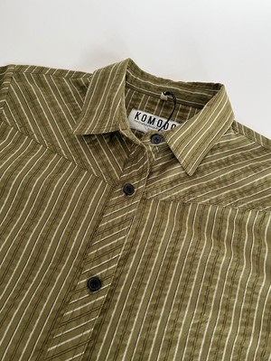 RIO - Organic Cotton Shirt - Green Stripe from KOMODO