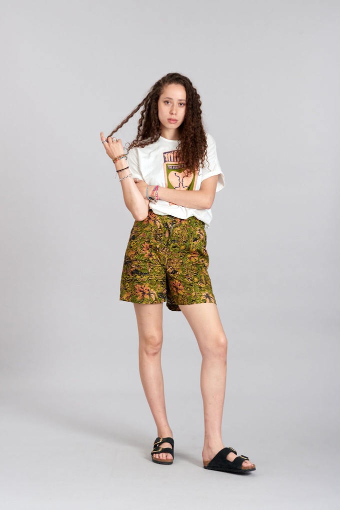 DUNE - Organic Cotton Tropical Print Green Shorts from KOMODO