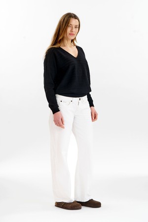 PIA Organic Cotton Pointelle Jumper - Black from KOMODO