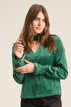 ALICE Velvet Top - Green via KOMODO