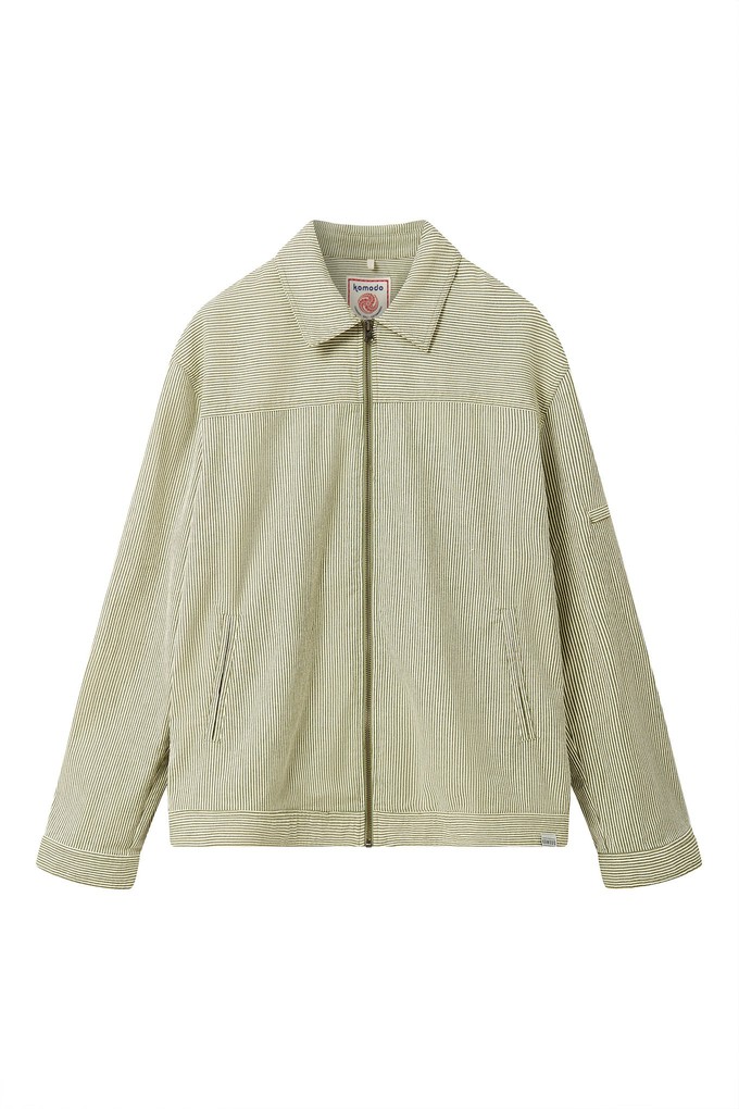 MYLES - Organic Cotton Jacket - Green Stripe from KOMODO
