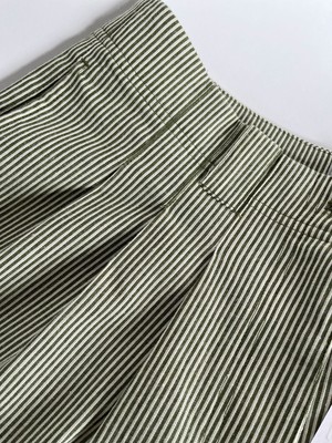 LOLA - Organic Cotton Trousers - Green Stripe from KOMODO