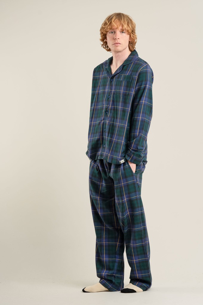 JIM JAM Mens Organic Cotton Pyjama Set - Black Watch from KOMODO