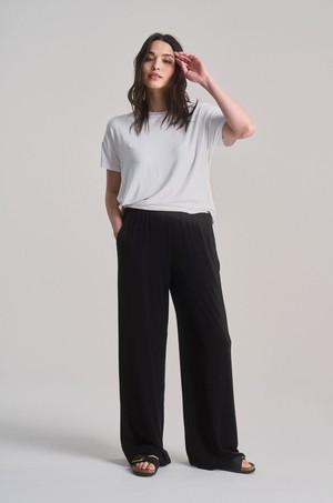 BINITA - Modal Jersey Trouser - Black from KOMODO