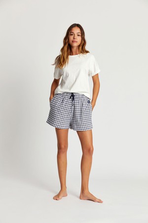 JIM JAM Womens - GOTS Organic Cotton Pyjama Shorts White from KOMODO