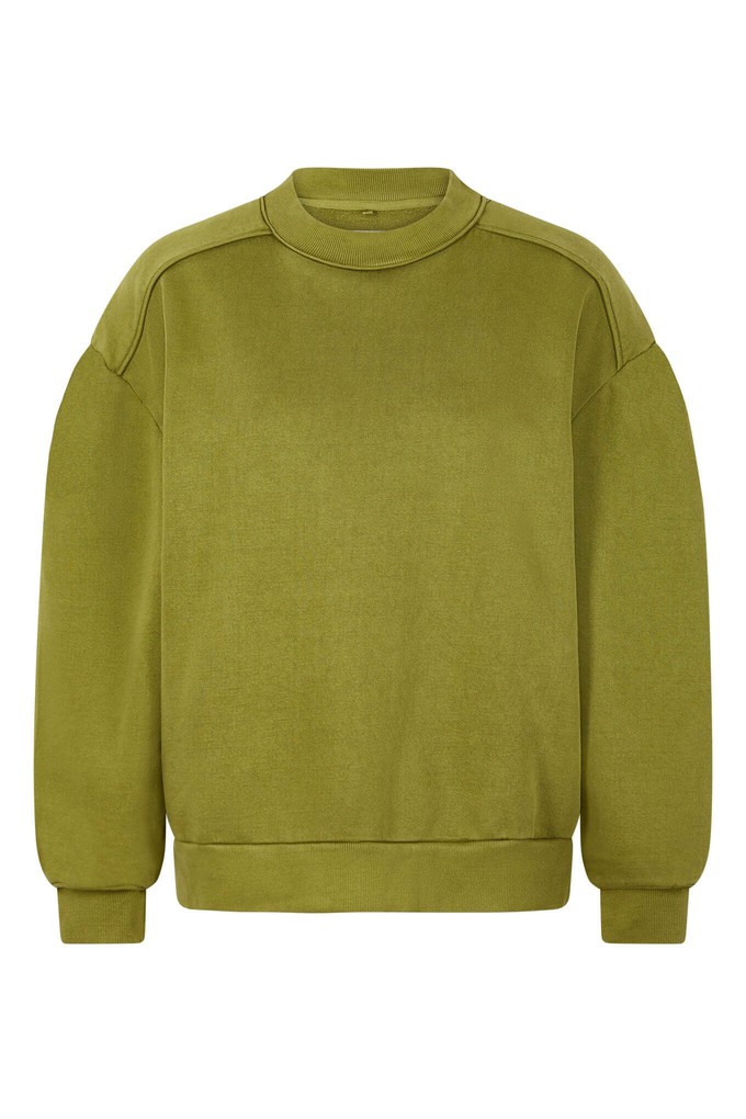 NAYLA - GOTS Organic Cotton Sweat Olive from KOMODO