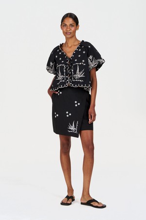 WILLOW Organic Cotton Skirt - Black from KOMODO
