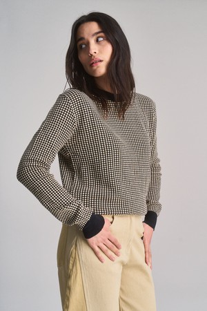 HANA organic Cotton Jumper - Black and Cream White from KOMODO