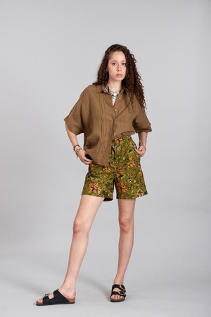 DUNE - Organic Cotton Tropical Print Green Shorts from KOMODO