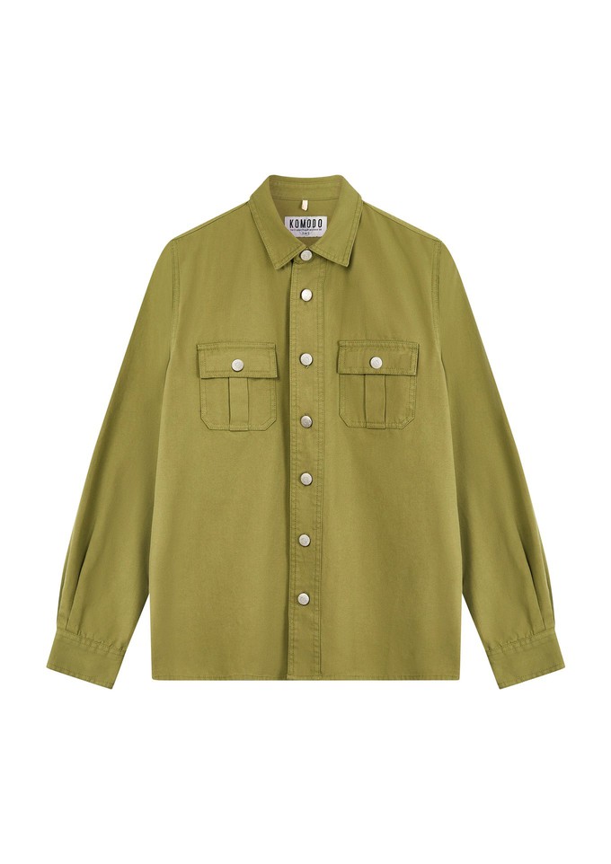 Mens JEAN Overshirt - Khaki Green from KOMODO