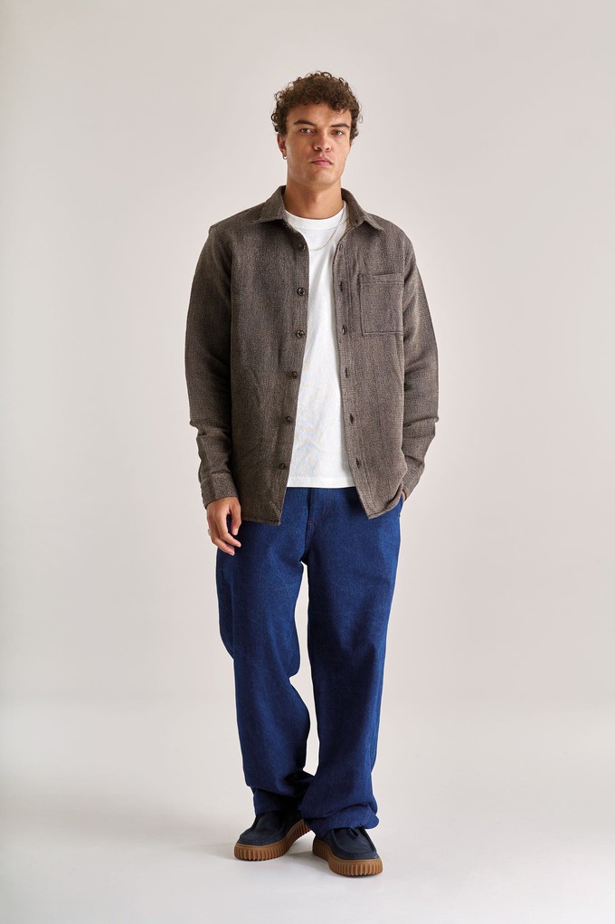 SHANTI Hand Woven Cotton Over Shirt - Brown from KOMODO