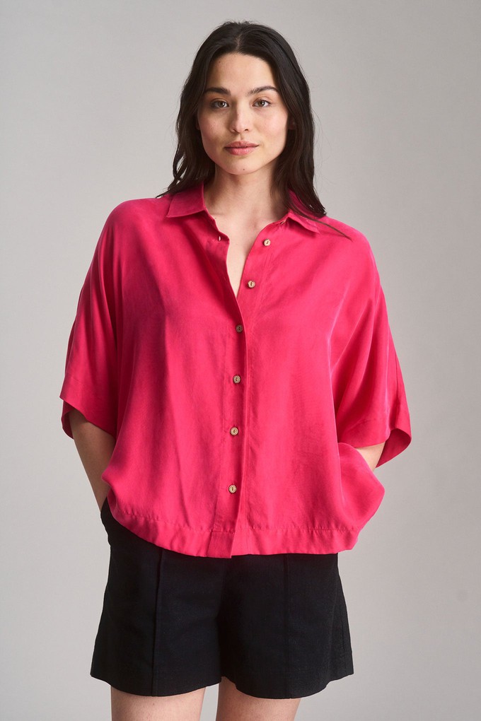 KIMONO - Cupro Shirt - Pink from KOMODO