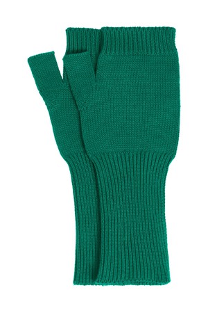 JAS GOTS Organic Cotton Fingerless Gloves - Bright Green from KOMODO