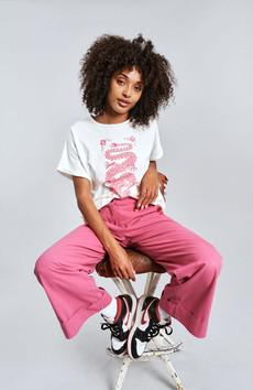 TANSY - Organic Cotton Trousers Pink via KOMODO